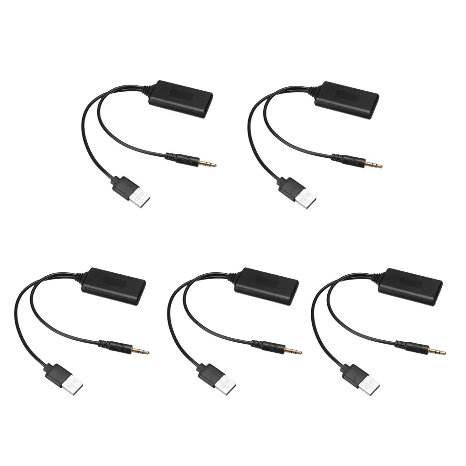 Högkvalitativ universell bil 5V Bluetooth-moduladapter stereokabel AUX-IN 3,5 mm-uttag trådlös radioadapter Aux USB