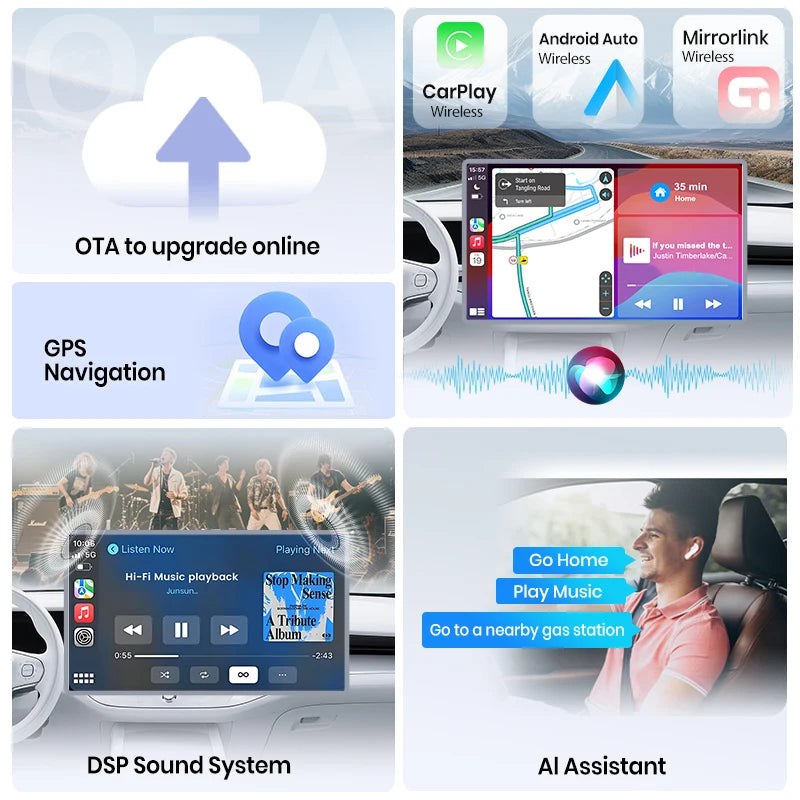 Junsun Android Auto-bilradio för Mercedes-Benz C-klass W203 (C200, C320, C350) och CLK W209 (2000–2005)