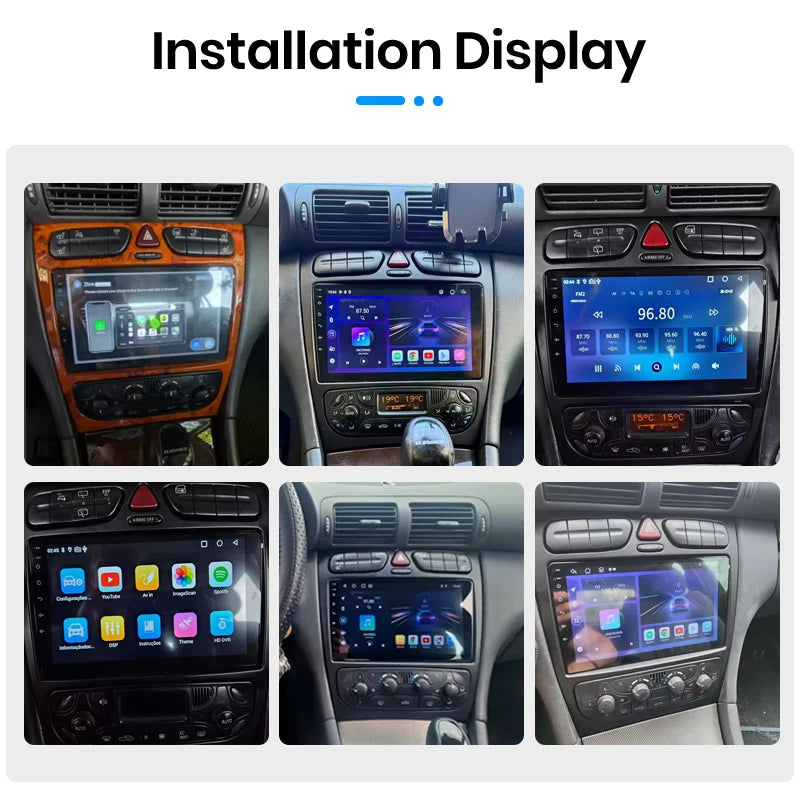 Junsun Android Auto-bilradio för Mercedes-Benz C-klass W203 (C200, C320, C350) och CLK W209 (2000–2005)