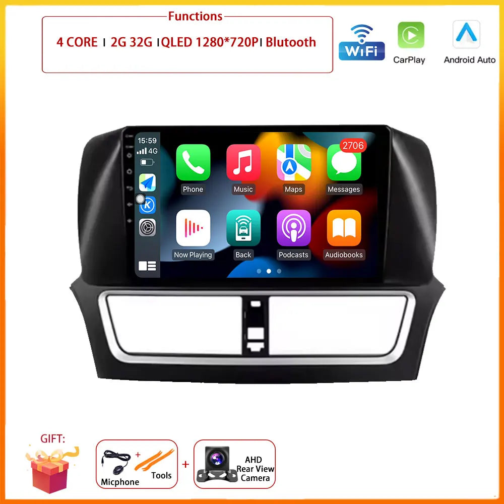 Trådlös CarPlay för FAW Besturn X80 (2018–2022) – Android 16-bilradio, multimediaspelare, GPS-navigering, huvudenhet, Bluetooth och DSP