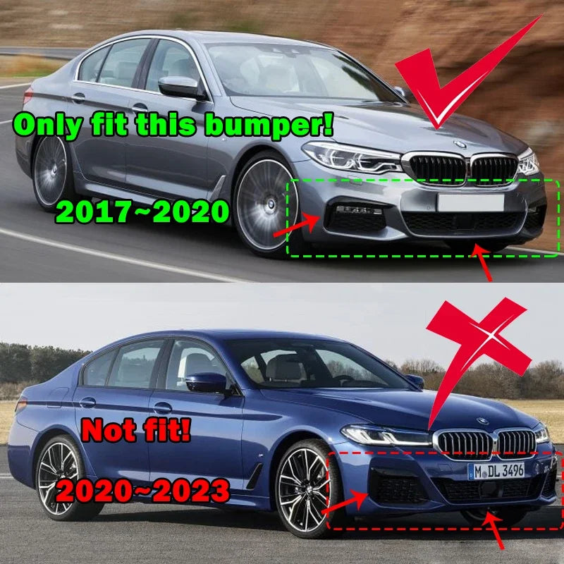 För BMW 5-serie G30 G31 520i 530i 540i M-Sport 2017-2020 Framstötfångare Läpp Spoiler Splitter Diffuser Bodykits Trimförkläde