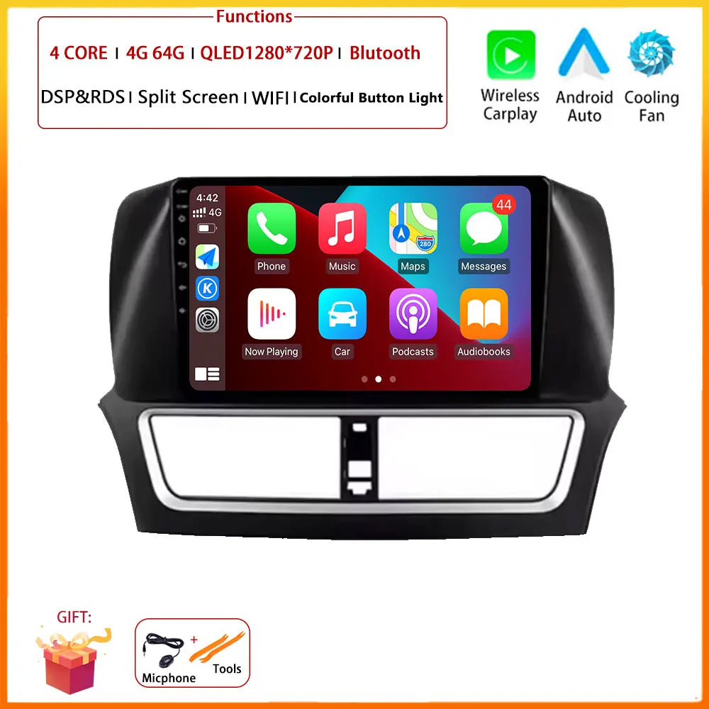 Trådlös CarPlay för FAW Besturn X80 (2018–2022) – Android 16-bilradio, multimediaspelare, GPS-navigering, huvudenhet, Bluetooth och DSP