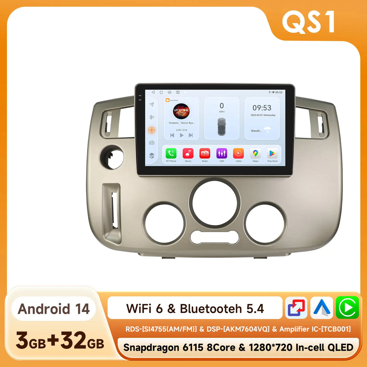Hizpo 9-tums 2DIN Android-bilradio för Renault Scenic II (2004–2009)