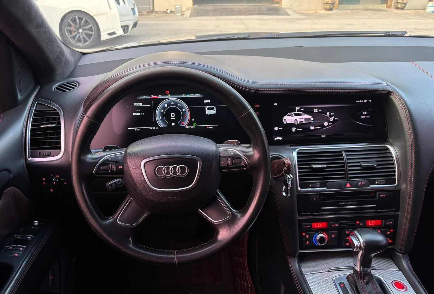 23-tums Android 13 Dubbelskärm För Audi Q7 2005-2016 Bilradio Carplay Bil GPS Navigation Bilstereo Huvudenhet Multimediaspelare