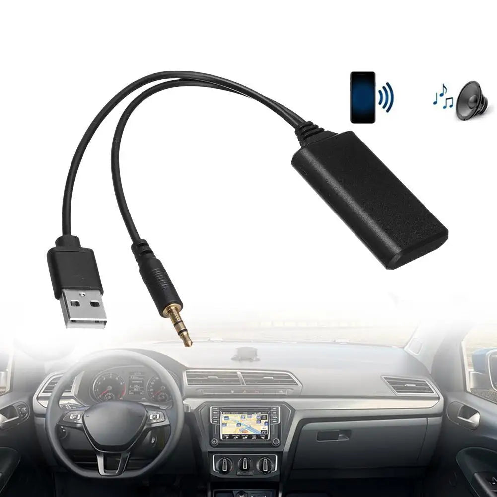 Högkvalitativ universell bil 5V Bluetooth-moduladapter stereokabel AUX-IN 3,5 mm-uttag trådlös radioadapter Aux USB