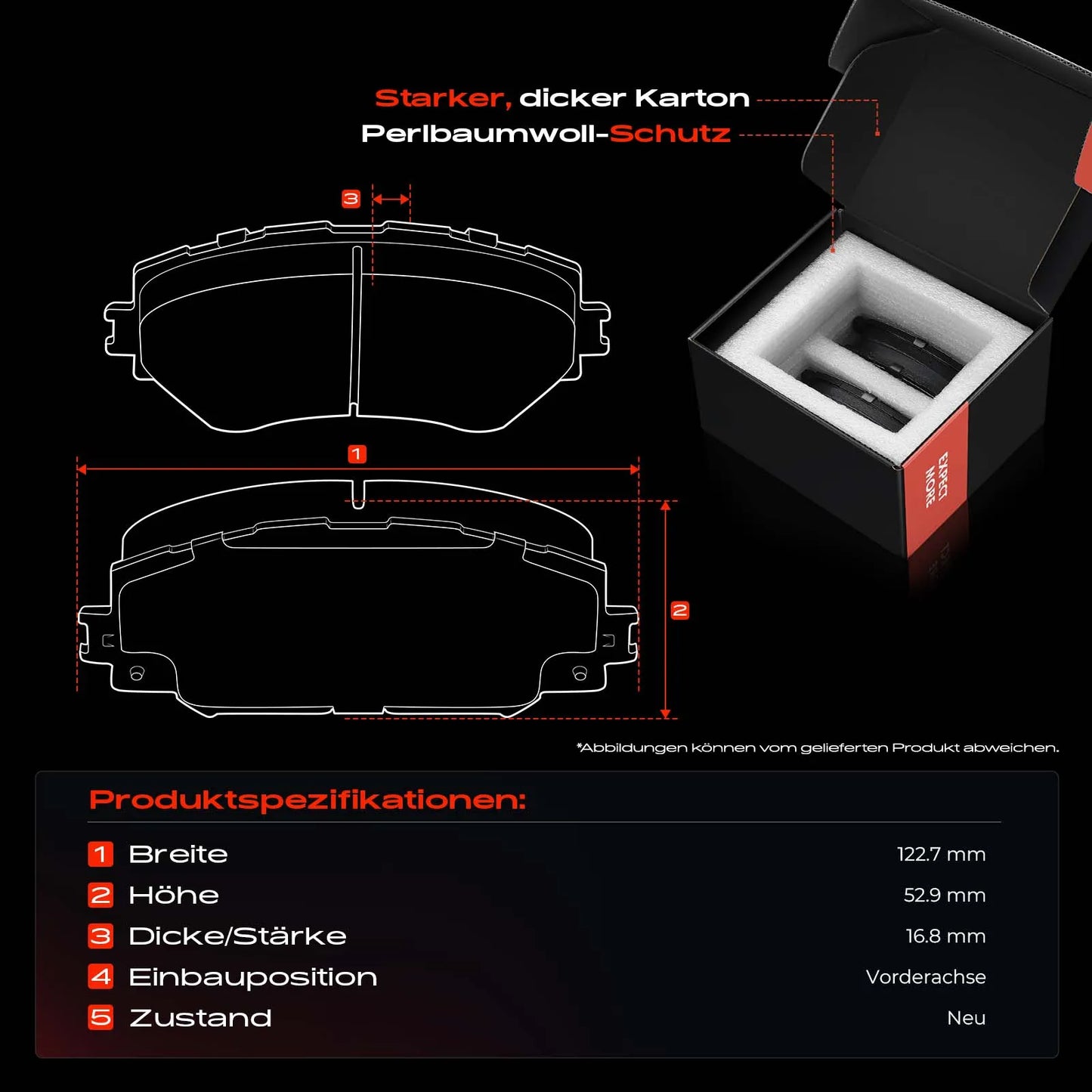 Frankberg 4x Bromsbelägg fram till Fiat Doblo MPV Van/MPV Panda Van/Hatchback, Opel Adam Corsa D 93189815 095521571
