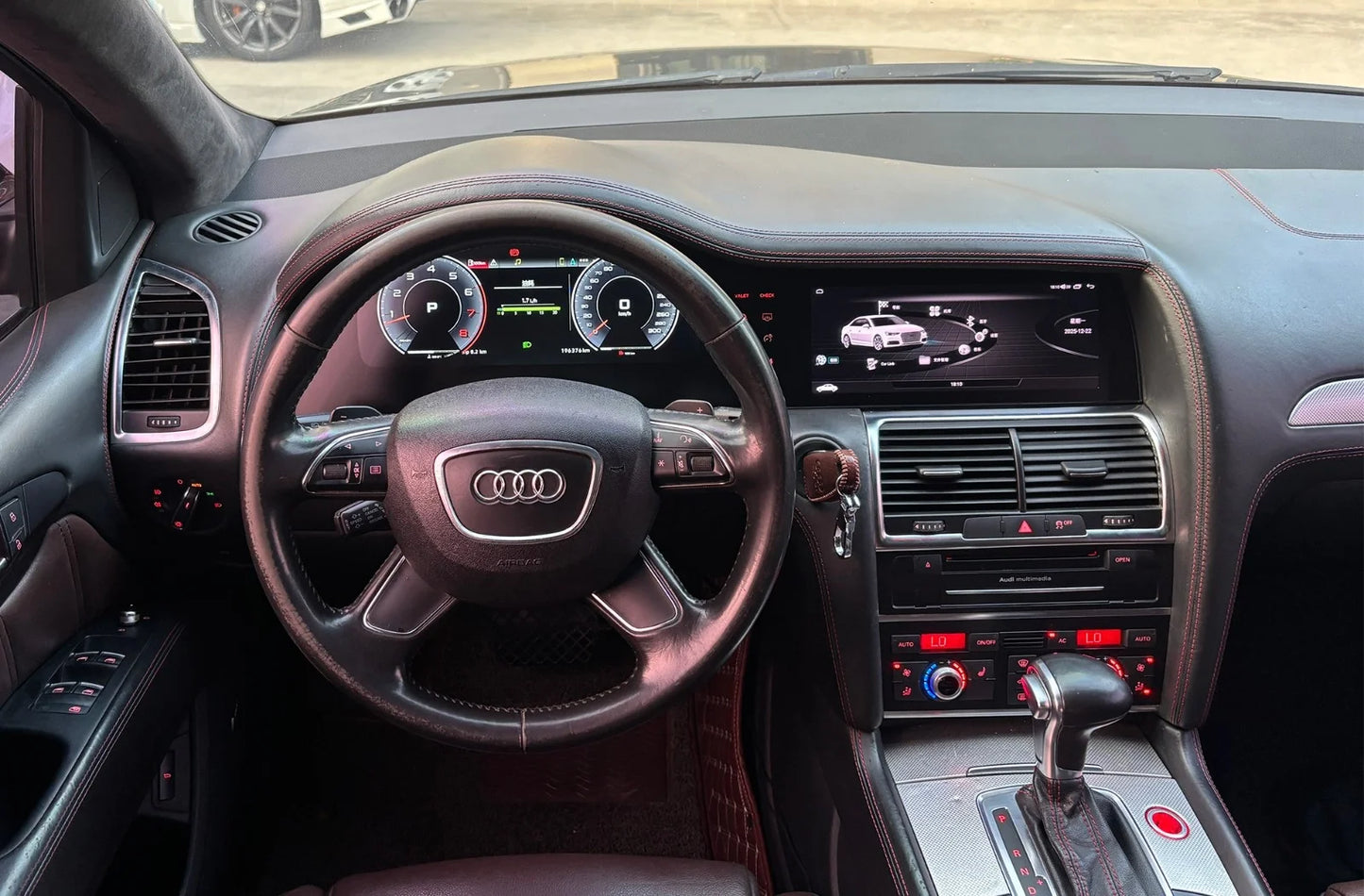 23-tums Android 13 Dubbelskärm För Audi Q7 2005-2016 Bilradio Carplay Bil GPS Navigation Bilstereo Huvudenhet Multimediaspelare