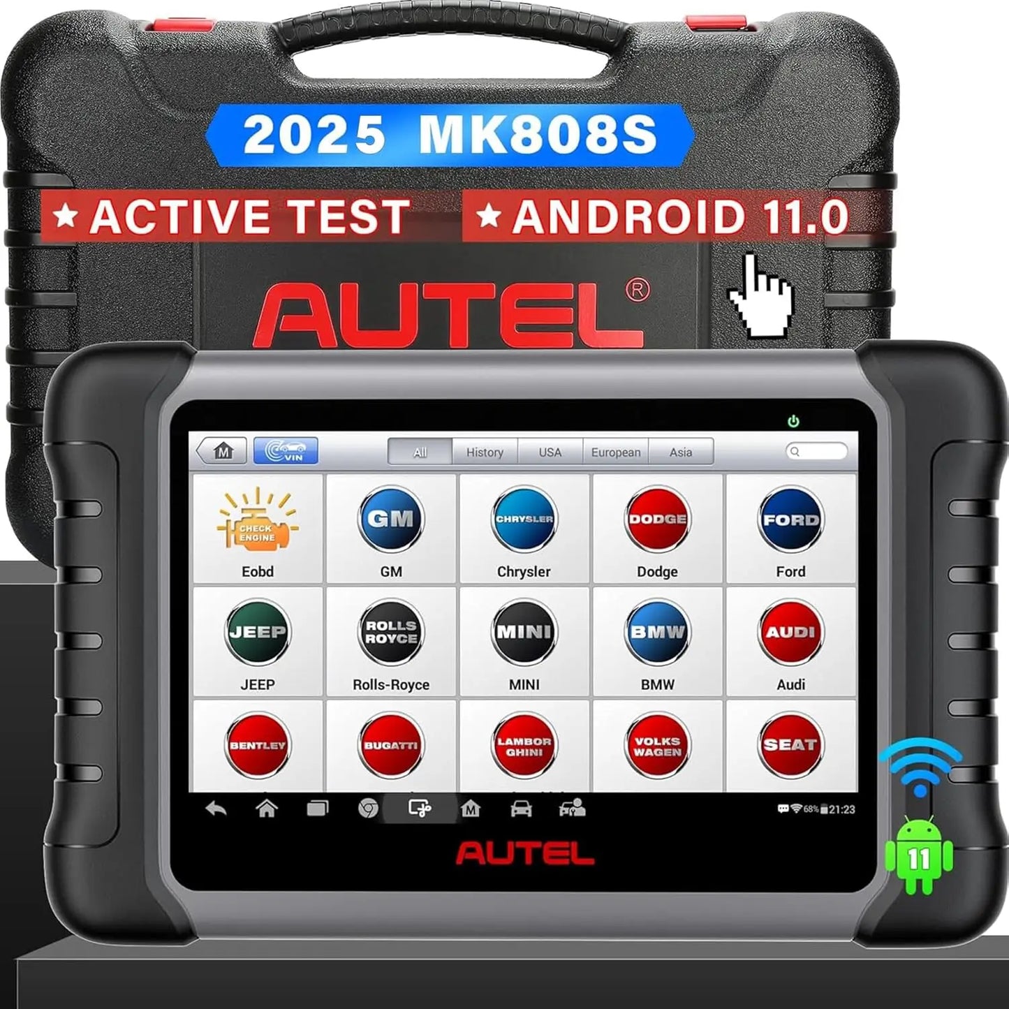 Autel MaxiCOM MK808S Dubbelriktat Verktyg som MK808BT Pro MX808S OBD2 Skanner Dubbelriktad Kontroll Diagnostik Bilverktyg