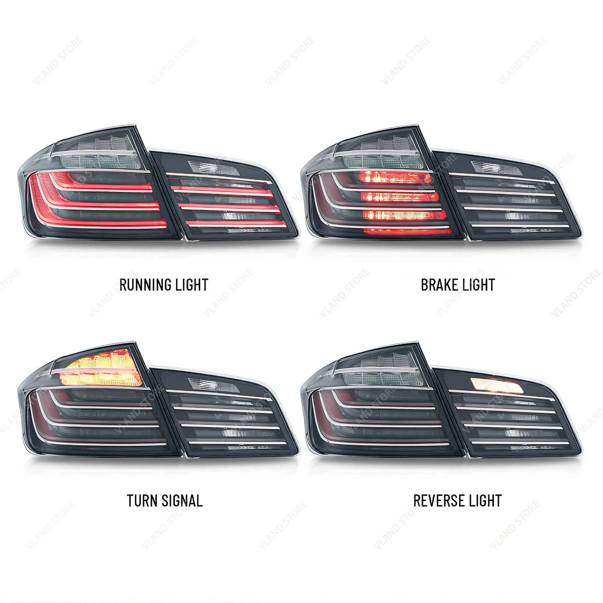 2011-2017 5-serie M5 F10 F18 VLAND LED-bakljus LCI-stil bakljus set om 2