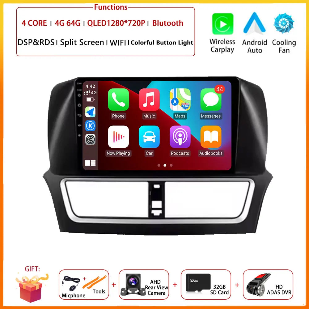 Trådlös CarPlay för FAW Besturn X80 (2018–2022) – Android 16-bilradio, multimediaspelare, GPS-navigering, huvudenhet, Bluetooth och DSP