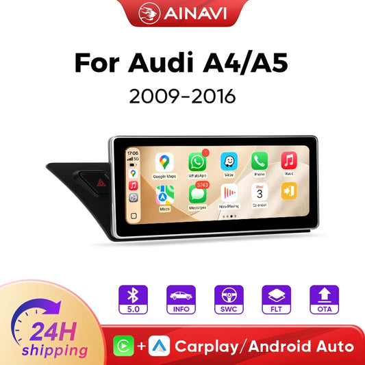 AINAVI bilstereo för Audi B8 A4/S4 (2009–2016), A5/S5 (2008–2016) och RS4/RS5 (2010–2015) –