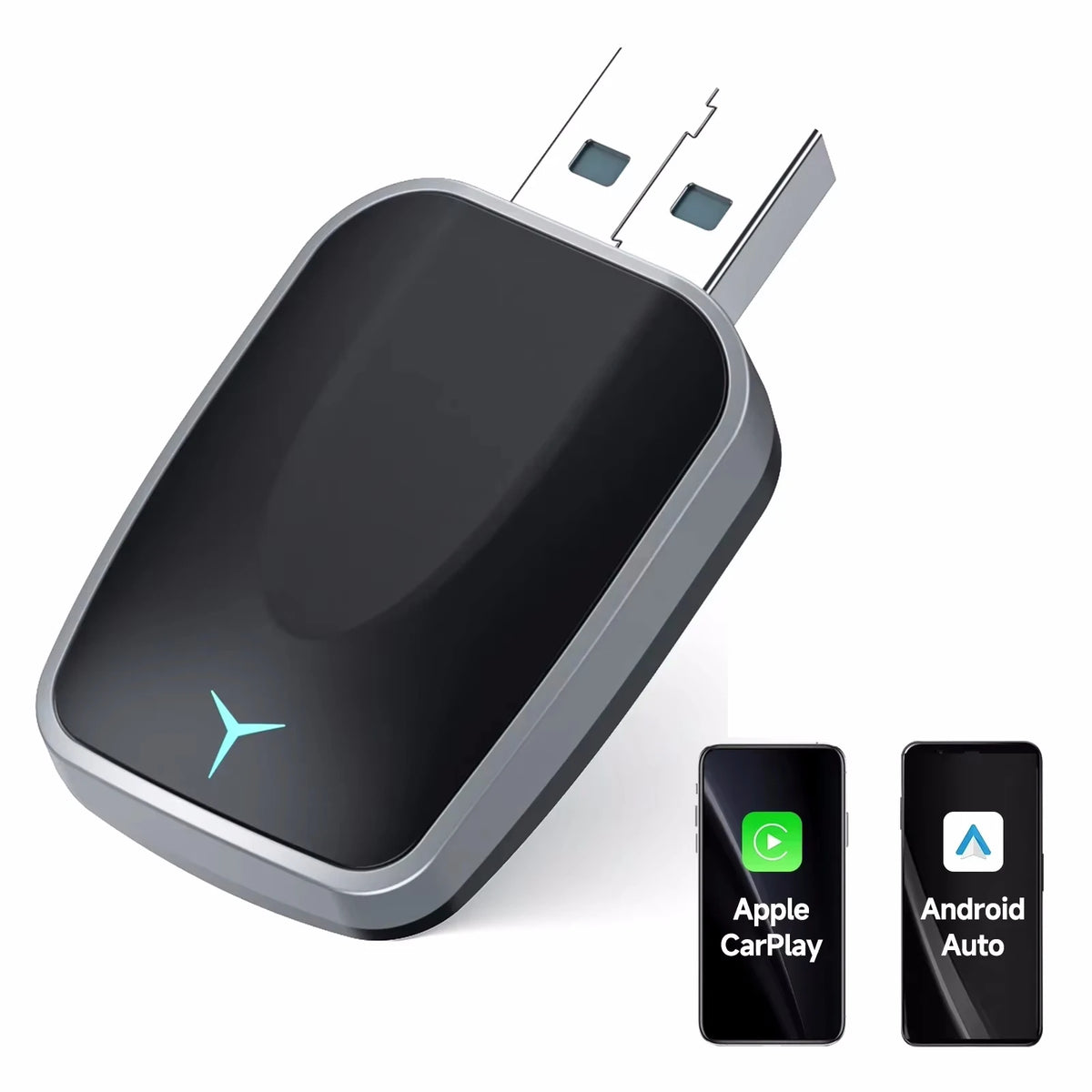 Trådlös adapter för CarPlay och Android Auto – Smart 2-i-1-dongel för Volvo, Mercedes-Benz, Audi, Kia, Hyundai, VW, Mazda, Cadillac, MG och Peugeot
