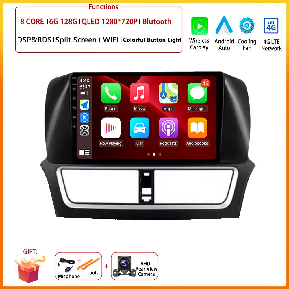 Trådlös CarPlay för FAW Besturn X80 (2018–2022) – Android 16-bilradio, multimediaspelare, GPS-navigering, huvudenhet, Bluetooth och DSP
