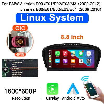 8,8-tums multimediaskärm med Linux för BMW 5- och 3-serien