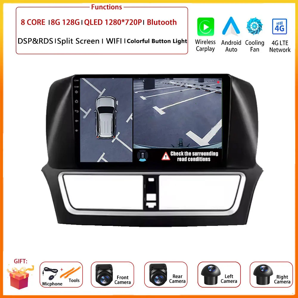 Trådlös CarPlay för FAW Besturn X80 (2018–2022) – Android 16-bilradio, multimediaspelare, GPS-navigering, huvudenhet, Bluetooth och DSP