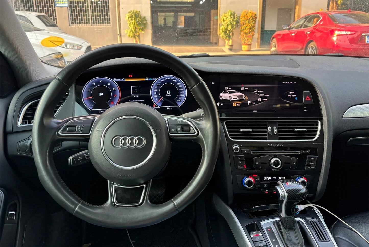 23-tums Android 13 Dubbelskärm För Audi Q7 2005-2016 Bilradio Carplay Bil GPS Navigation Bilstereo Huvudenhet Multimediaspelare
