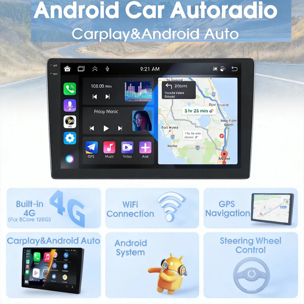 Bilstereo med A76 ASR8662-processor och Android 16 för Volkswagen VW Sharan / SEAT Alhambra 7N (2010–2022) – multimediaspelare, GPS och CarPlay