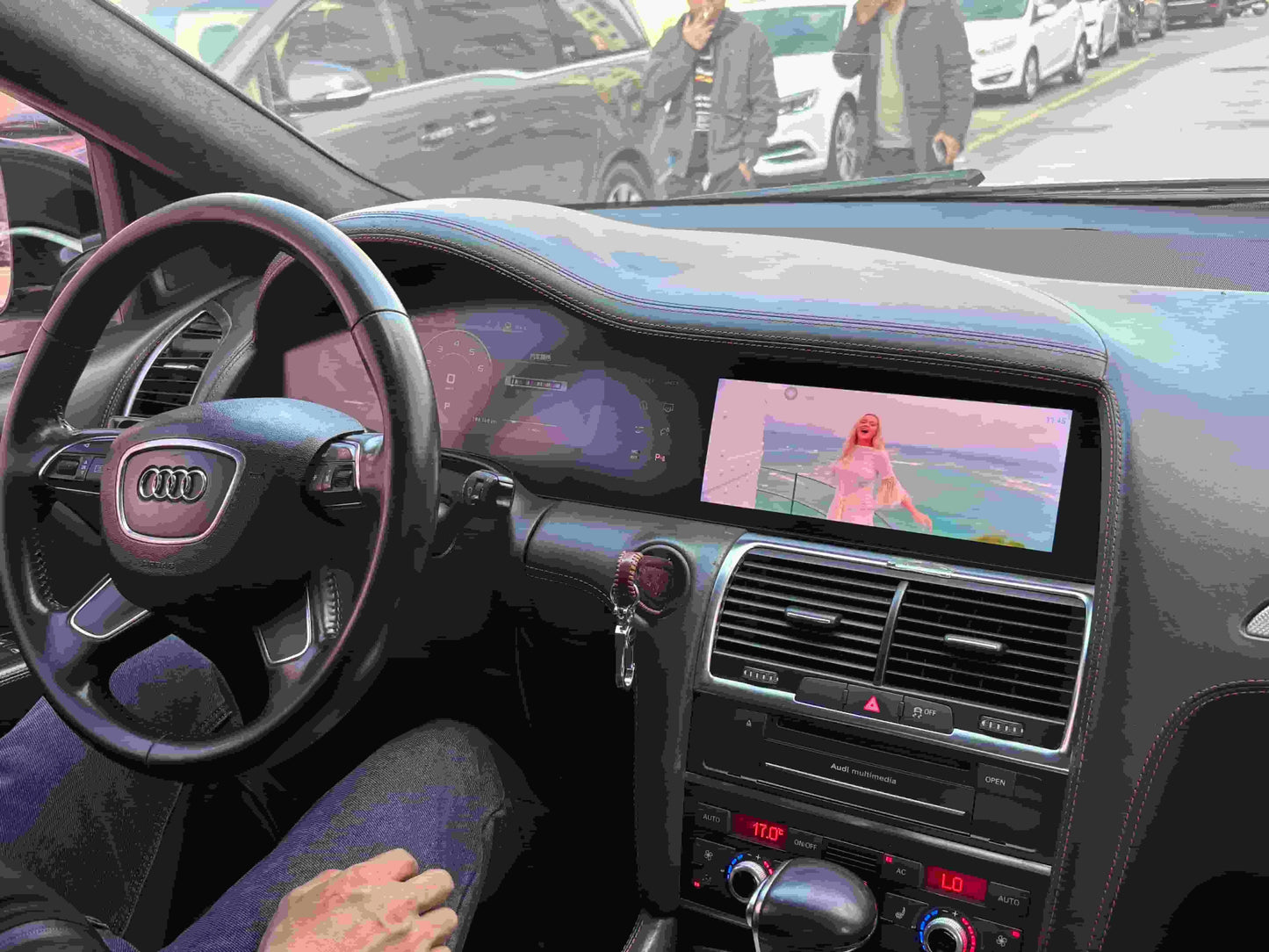 23-tums Android 13 Dubbelskärm För Audi Q7 2005-2016 Bilradio Carplay Bil GPS Navigation Bilstereo Huvudenhet Multimediaspelare