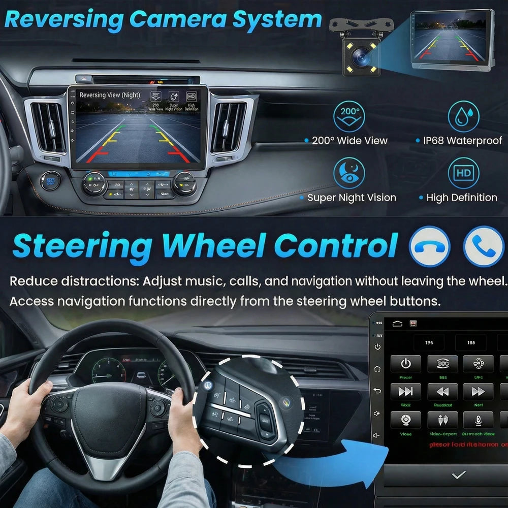 Bilstereo med A76 ASR8662-processor och Android 16 för Volkswagen VW Sharan / SEAT Alhambra 7N (2010–2022) – multimediaspelare, GPS och CarPlay