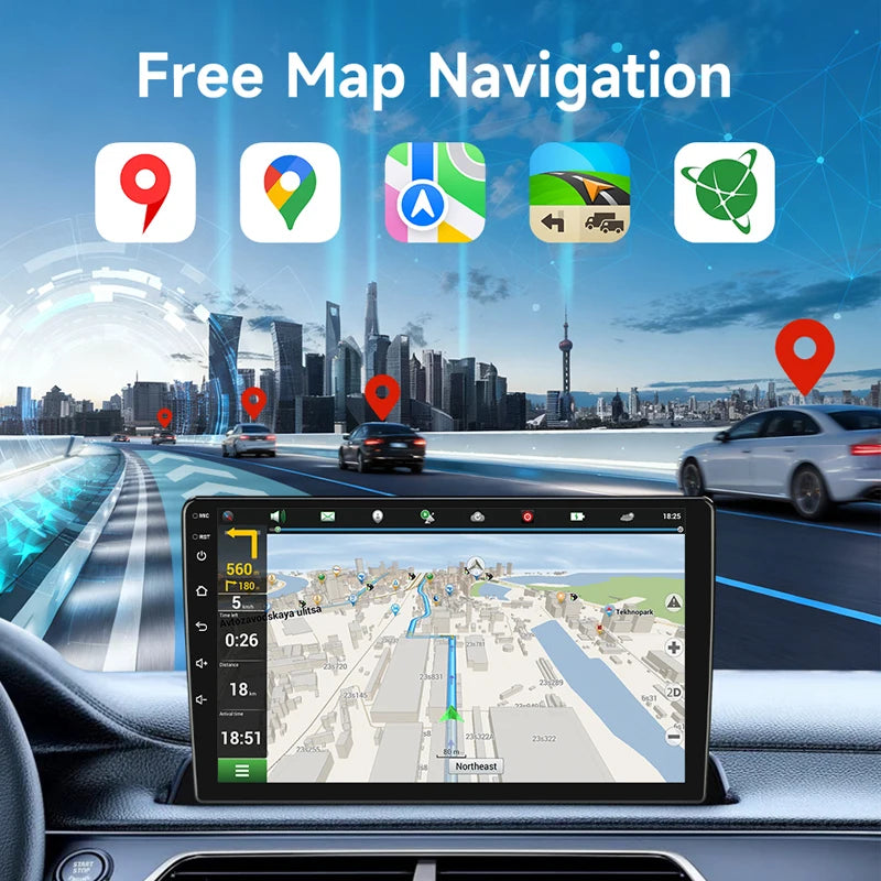 Srnubi 2 Din Android Bilradio CarPlay Android Auto Stöd Backkamera GPS BT WiFi För Citroen Nemo För Audi TT MK2 2006-2014