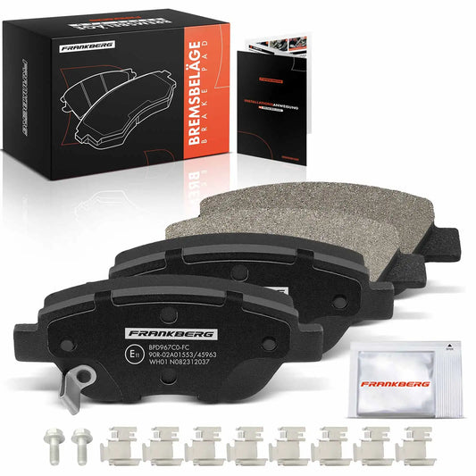 Frankberg 4x Bromsbelägg fram till Fiat Doblo MPV Van/MPV Panda Van/Hatchback, Opel Adam Corsa D 93189815 095521571