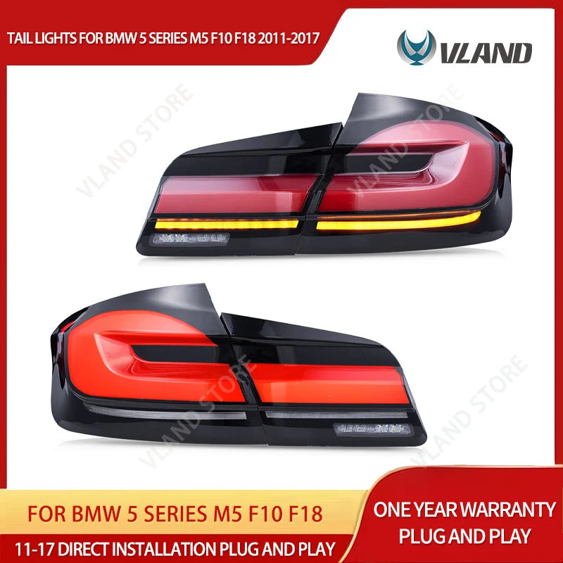 2011-2017 5-serie M5 F10 F18 VLAND LED-bakljus G30 LCI Uppgraderingsstil Sekventiella blinkers Dynamiska bakljus Set om 2
