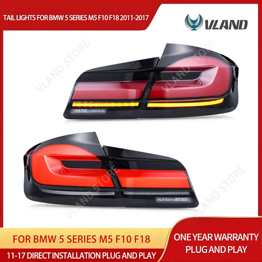 2011-2017 5-serie M5 F10 F18 VLAND LED-bakljus G30 LCI Uppgraderingsstil Sekventiella blinkers Dynamiska bakljus Set om 2